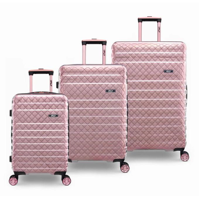 Sert Şeffaf Yüzeyli Şık Rose Gold Bavul Valiz