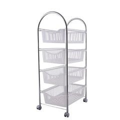 Metal Kenarlı 4 Katlı Sebzelik Meyvelik Mutfak Düzenleyici Raf