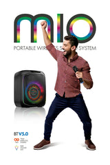 Powerway Mio Taşınabilir Mikrofonlu Led Işıklı 40 W Kumandalı Bluetooth Hoparlör