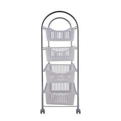 Metal Kenarlı 4 Katlı Sebzelik Meyvelik Mutfak Düzenleyici Raf