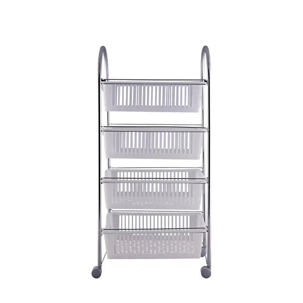 Metal Kenarlı 4 Katlı Sebzelik Meyvelik Mutfak Düzenleyici Raf