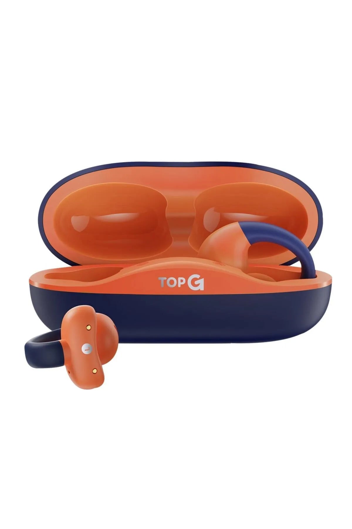 TopG Vox Q4 Ear Clip Kulak Içi Bluetooth Küpe Kulaklık Lacivert