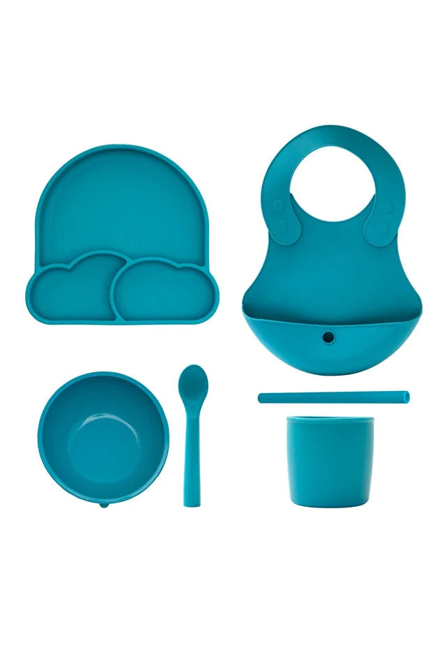 Babychefs 6 Parça Silikon Mama Seti Yeşil