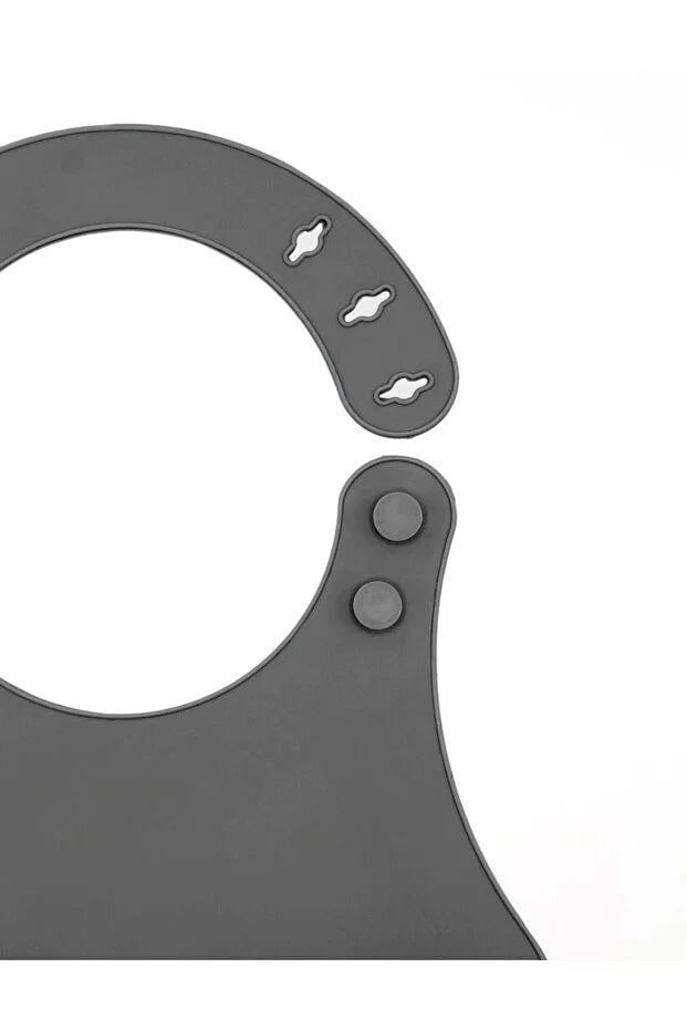 Babyjem Mini Silikon Mama Önlük Gri