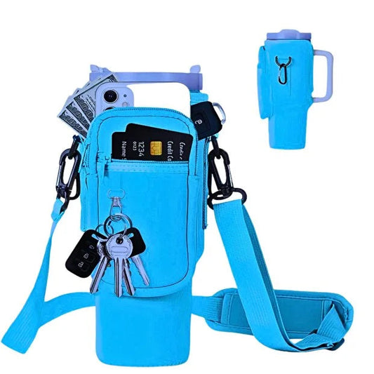 Omuz Askılı Telefon Tutuculu Stanley Termos Çantası Mavi