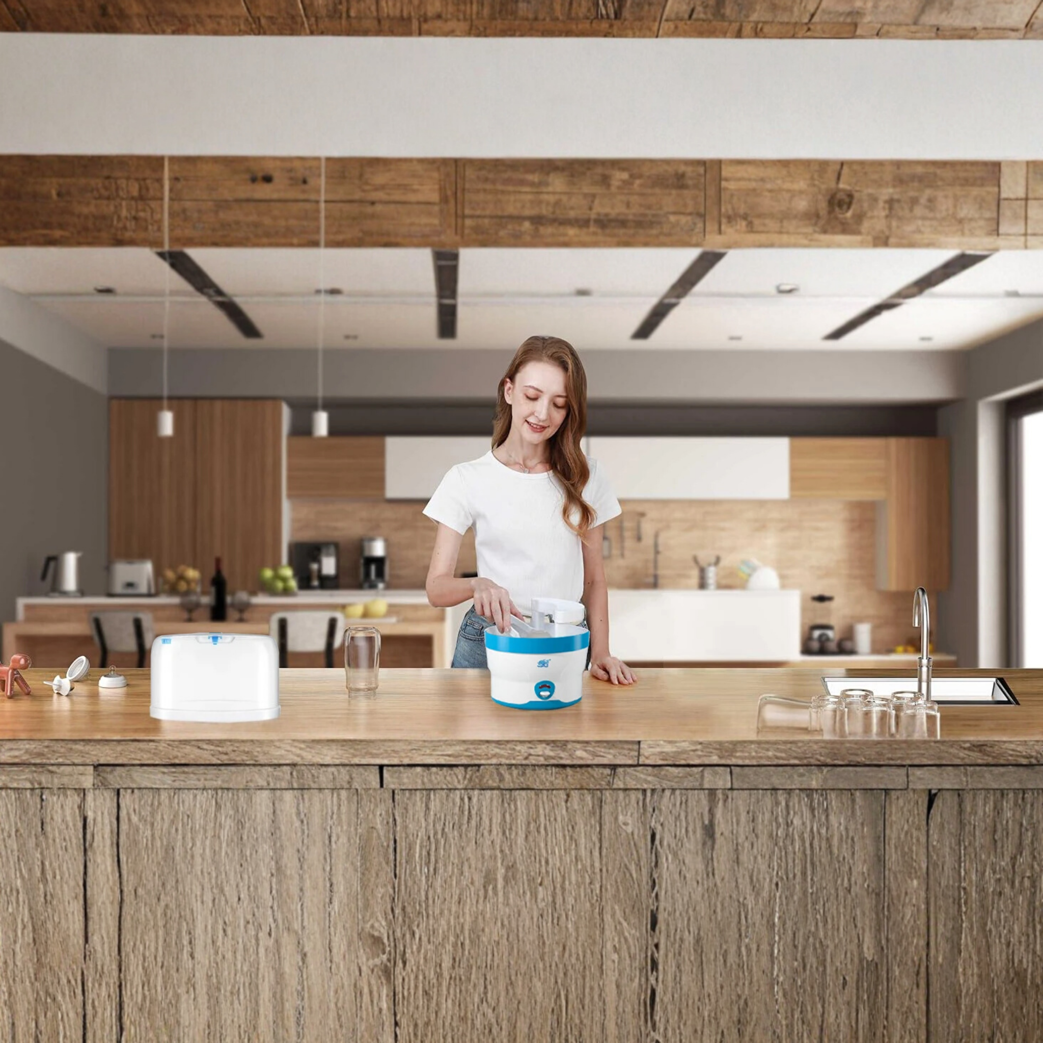 Jinzia Buharlı Bebek Biberon Sterilizatörü