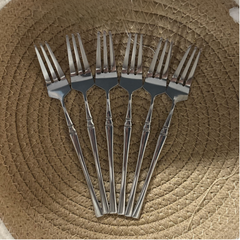 Paslanmaz Çelik 6'lı Küçük Pasta Çatal Seti