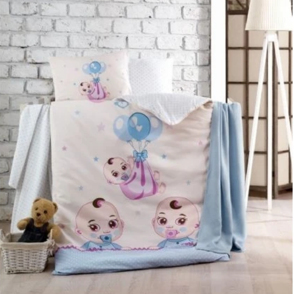 Kristal Babies Blue Bebek Uyku Seti