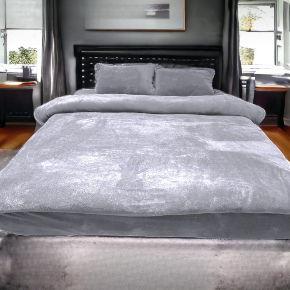 Orkide Welsoft Çift Kişilik Nevresim Takımı Gri