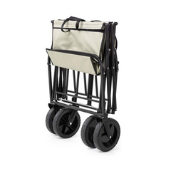 Katlanabilir 72x47 Cm Yardımcı Çok Amaçlı Araba Vagon Krem