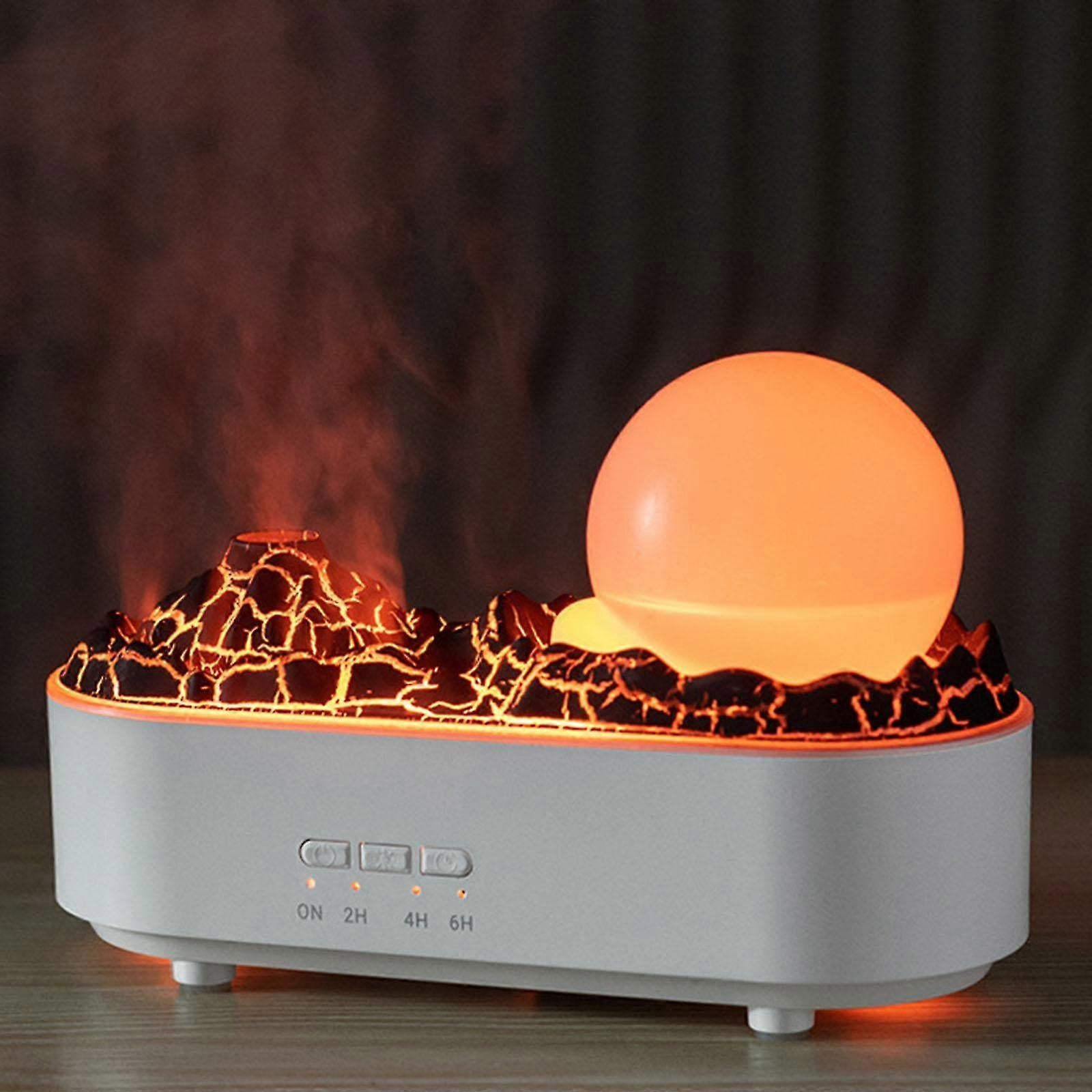 Hakopro 200 ML USB Şarjlı Volkan Görünümlü 3 Renkli Hava Nemlendirici