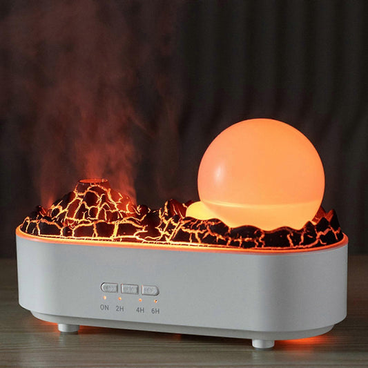 Hakopro 200 ML USB Şarjlı Volkan Görünümlü 3 Renkli Hava Nemlendirici