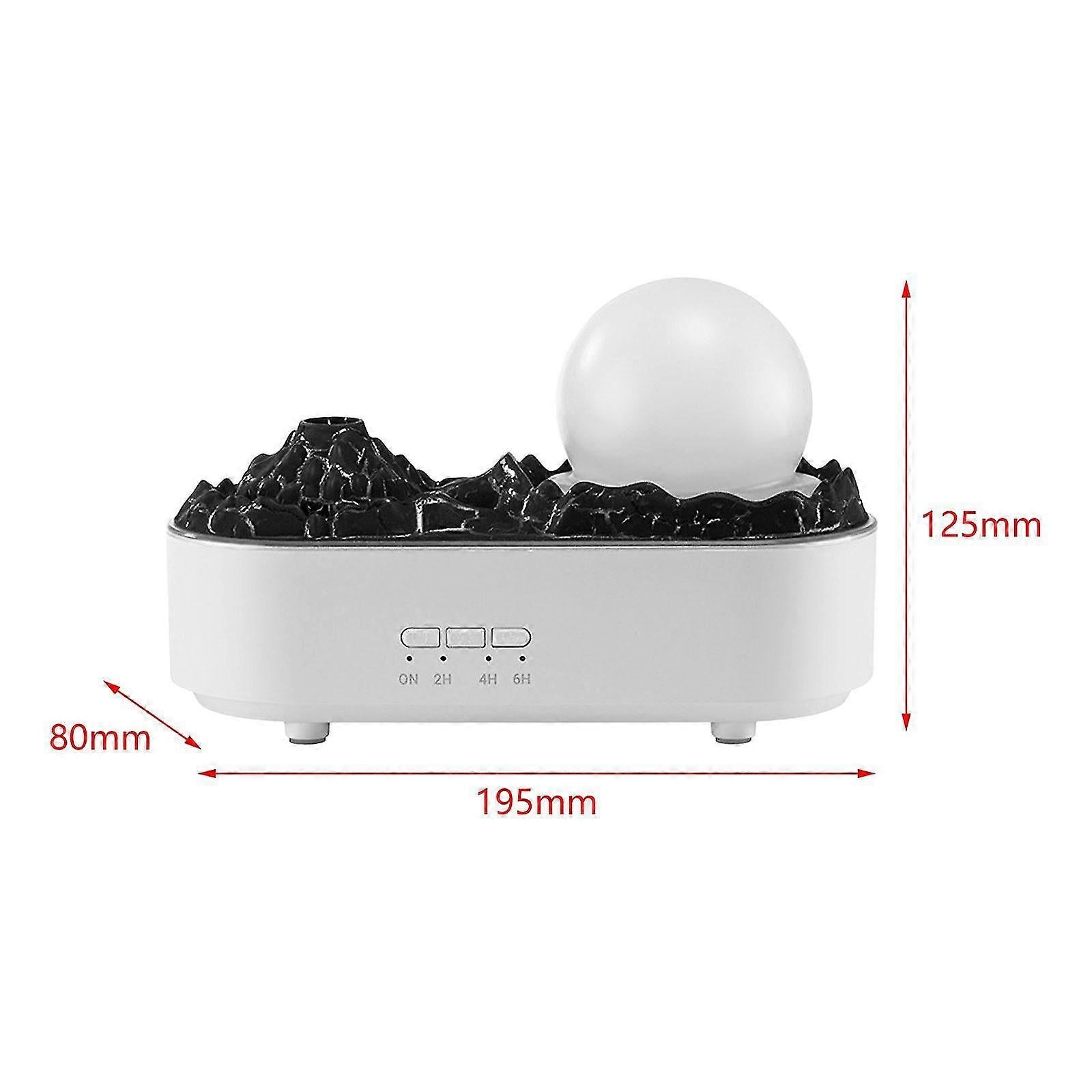 Hakopro 200 ML USB Şarjlı Volkan Görünümlü 3 Renkli Hava Nemlendirici