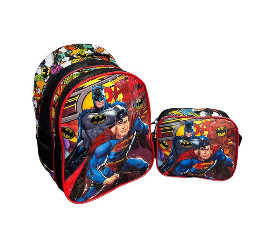 2 Parça Superman İlkokul Sırt Çantası ve Beslenme Çantası 40x30 cm