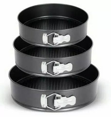 Kelepçeli 3 Parça Yuvarlak Kek Kalıbı