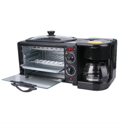 Haeger 3'ü 1 Arada Mini Fırın Izgara Filtre Kahve Makinesi Siyah