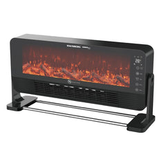 Hausberg Alev Etkili Elektrikli Fanlı Şömine Isıtıcı Siyah