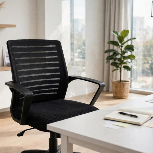 5-Wheel Mesh Office Chair Black