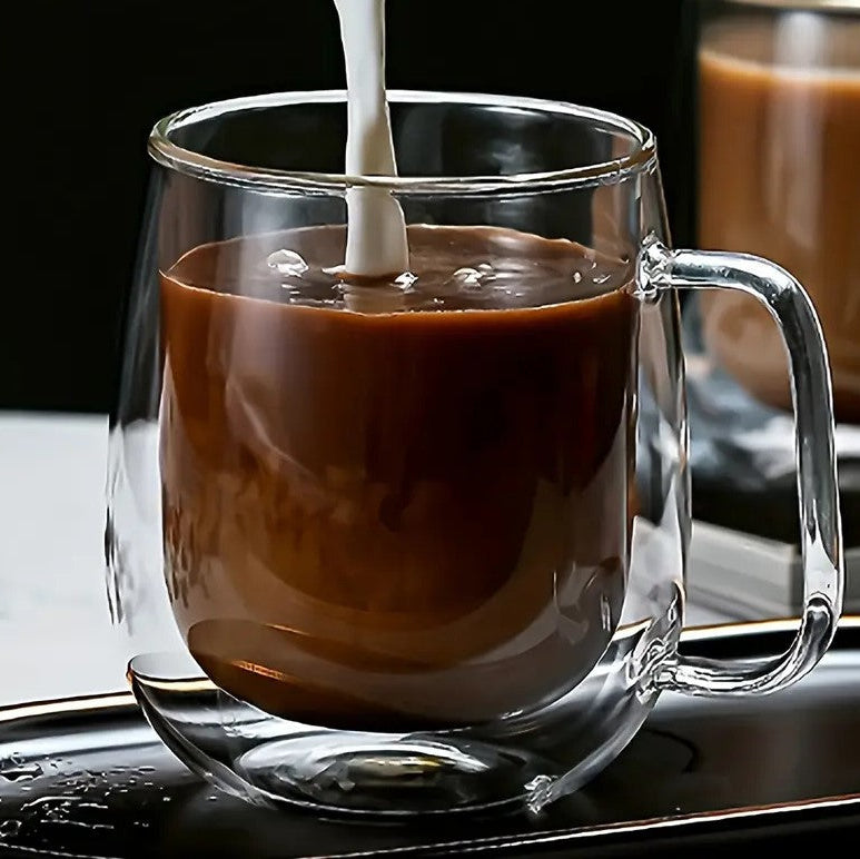 2 Adet Borosilkat Çift Cidarlı Bardak Mug Kupa