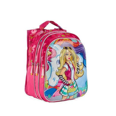 Barbie Kabartmalı 3 Bölmeli Beslenme Çanta Hediyeli İlkokul Sırt Çantası