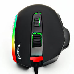 Rush Gloria RGB 2400DPI Makro Gaming Mouse Siyah
