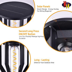 Güneş Enerjili Solar Suya Dayanıklı IP65 Dış Mekan Bahçe Lambası