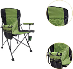 Katlanır Taşıma Çantalı 600D Kumaş Kamp Sandalyesi Yeşil Siyah