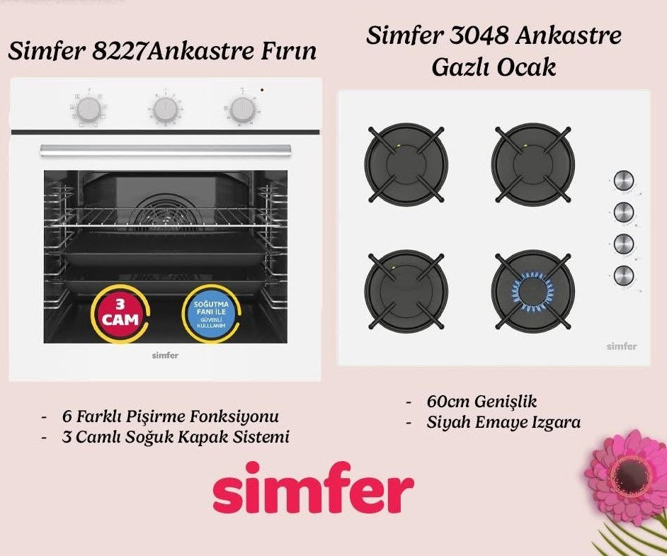 Simfer Ankastre Fırın & Ankastre Gazlı Ocak Anneler Günü Paketi
