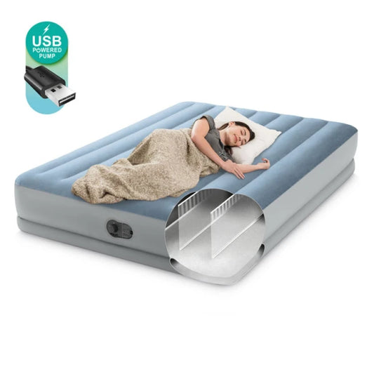 Intex Queen Dura Beam 152x203x36 Cm USB Pompalı Şişme Yatak