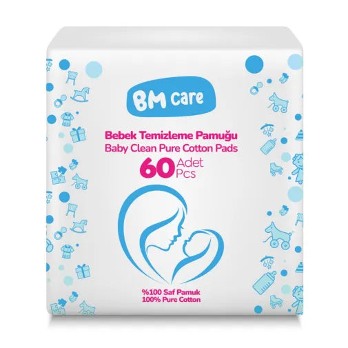 Bm Care 60'lı Bebek Temizleme Pamuğu