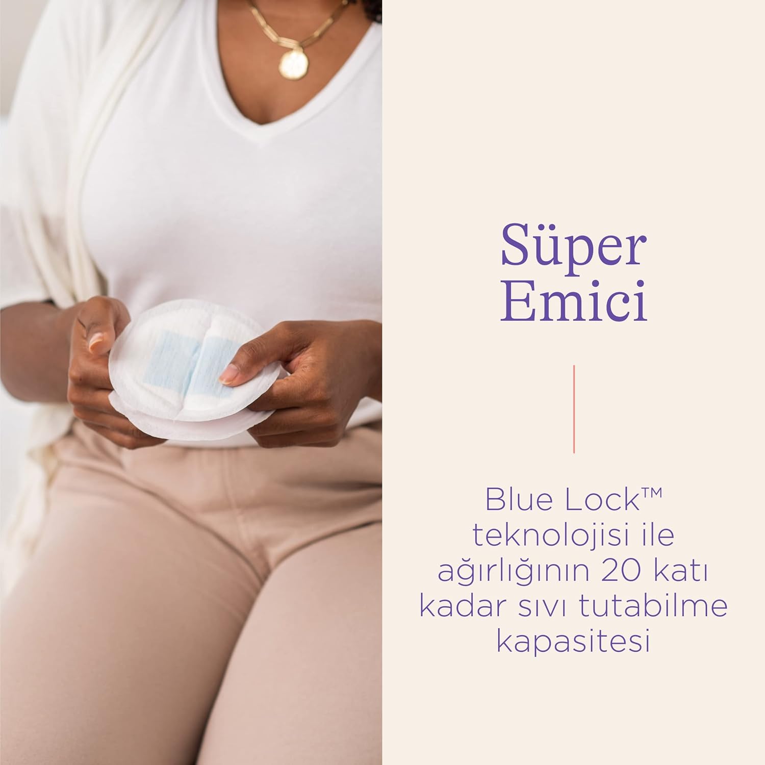 Lansinoh Blue Lock 100'lü Göğüs Pedi