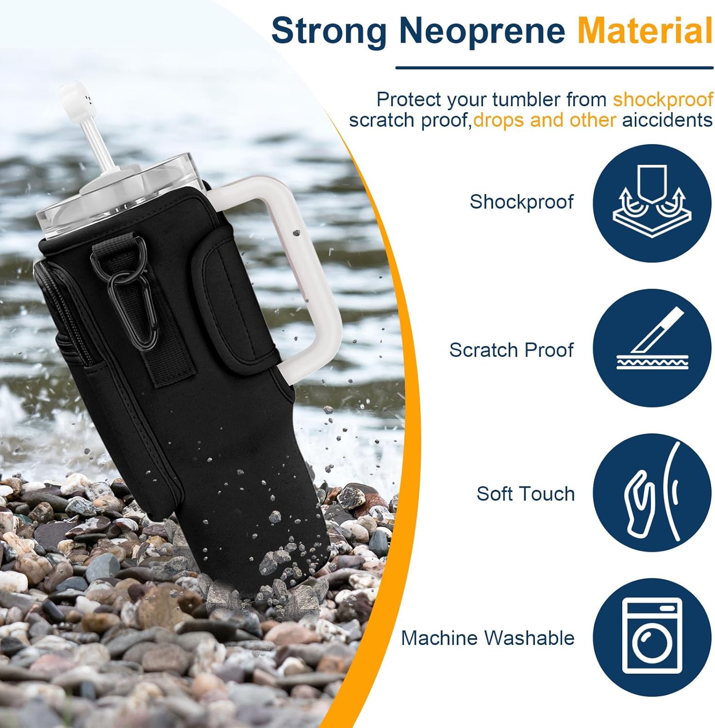 Omuz Askılı Telefon Tutuculu Stanley Termos Çantası Siyah