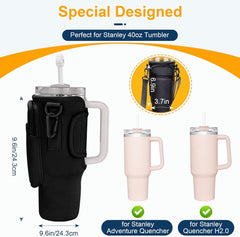 Omuz Askılı Telefon Tutuculu Stanley Termos Çantası Siyah