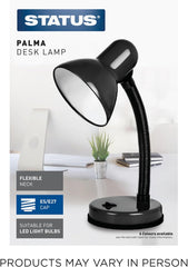Palma Siyah E27 Duylu Dekoratif Masa Lambası