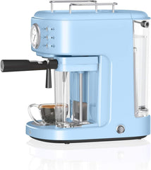 Swan Nordic Tek Dokunuşlu Espresso Kahve Makinesi Mavi