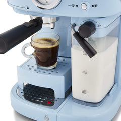 Swan Nordic Tek Dokunuşlu Espresso Kahve Makinesi Mavi