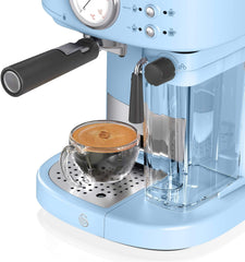 Swan Nordic Tek Dokunuşlu Espresso Kahve Makinesi Mavi