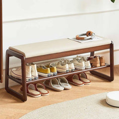 Depolama Alanına Sahip Ahşap Bank Puf 80x34x42 Cm