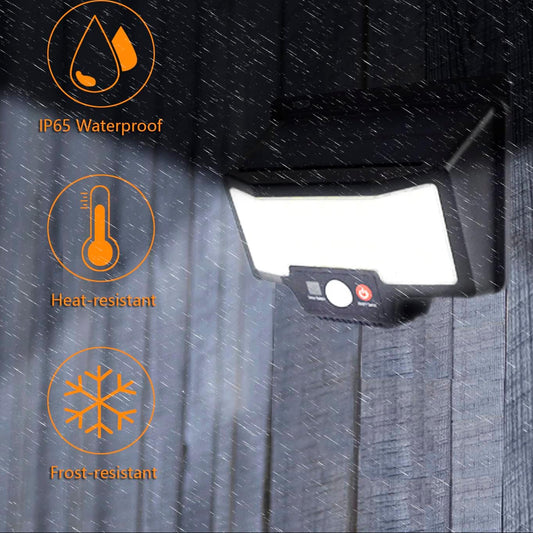 Güneş Enerjili 3 Aydınlatma Modlu COB LED Hareket Sensörlü Dış Mekan Lambası