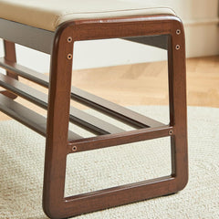 Depolama Alanına Sahip Ahşap Bank Puf 80x34x42 Cm