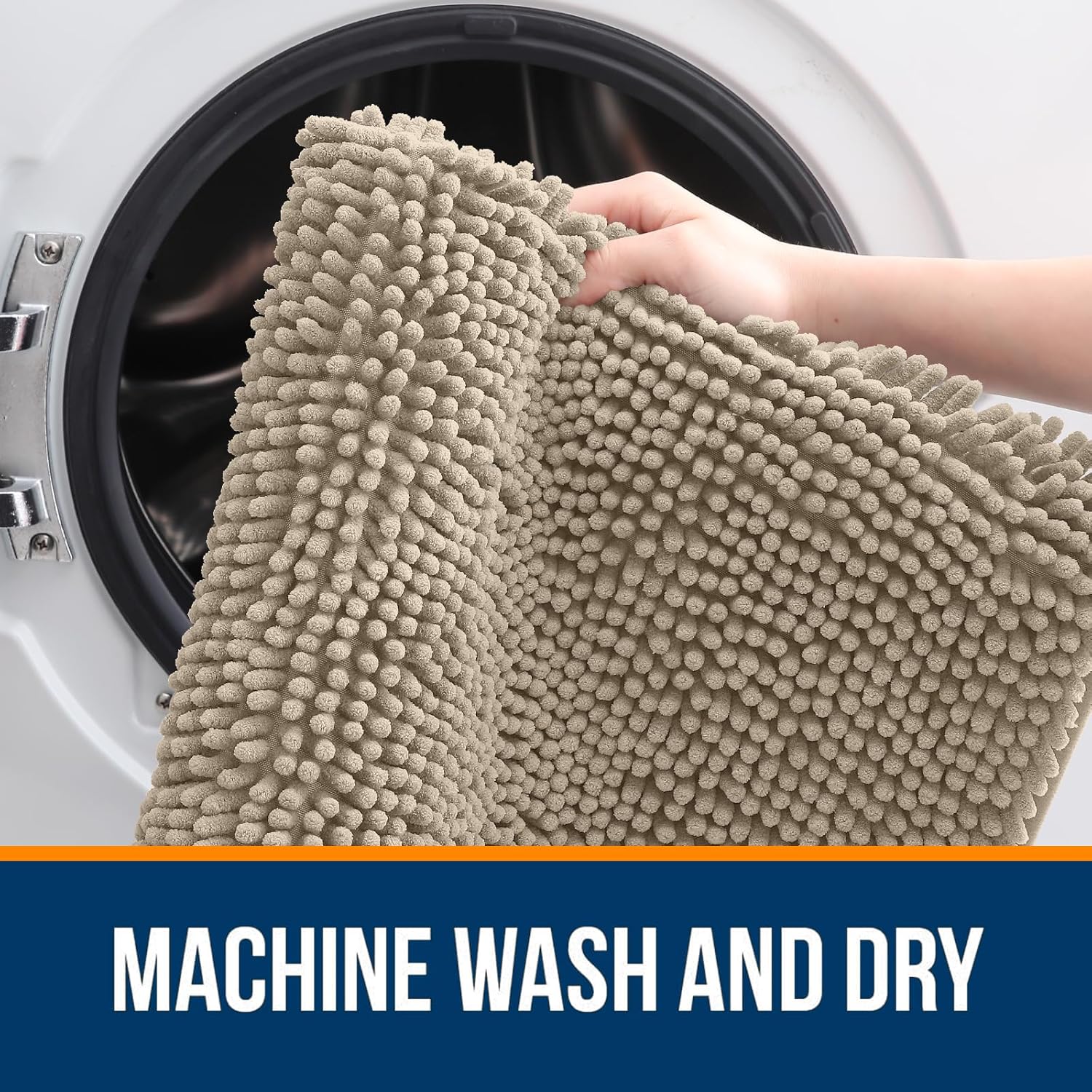 6'sı 1 Arada Banyo Aksesuar Seti Kapuçino Alana 45x70 Cm Mikrofiber Banyo Paspası Hediye