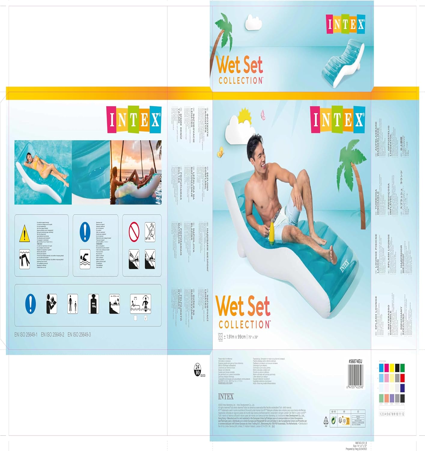 Intex 191x99 Cm Şişme Deniz Şezlongu