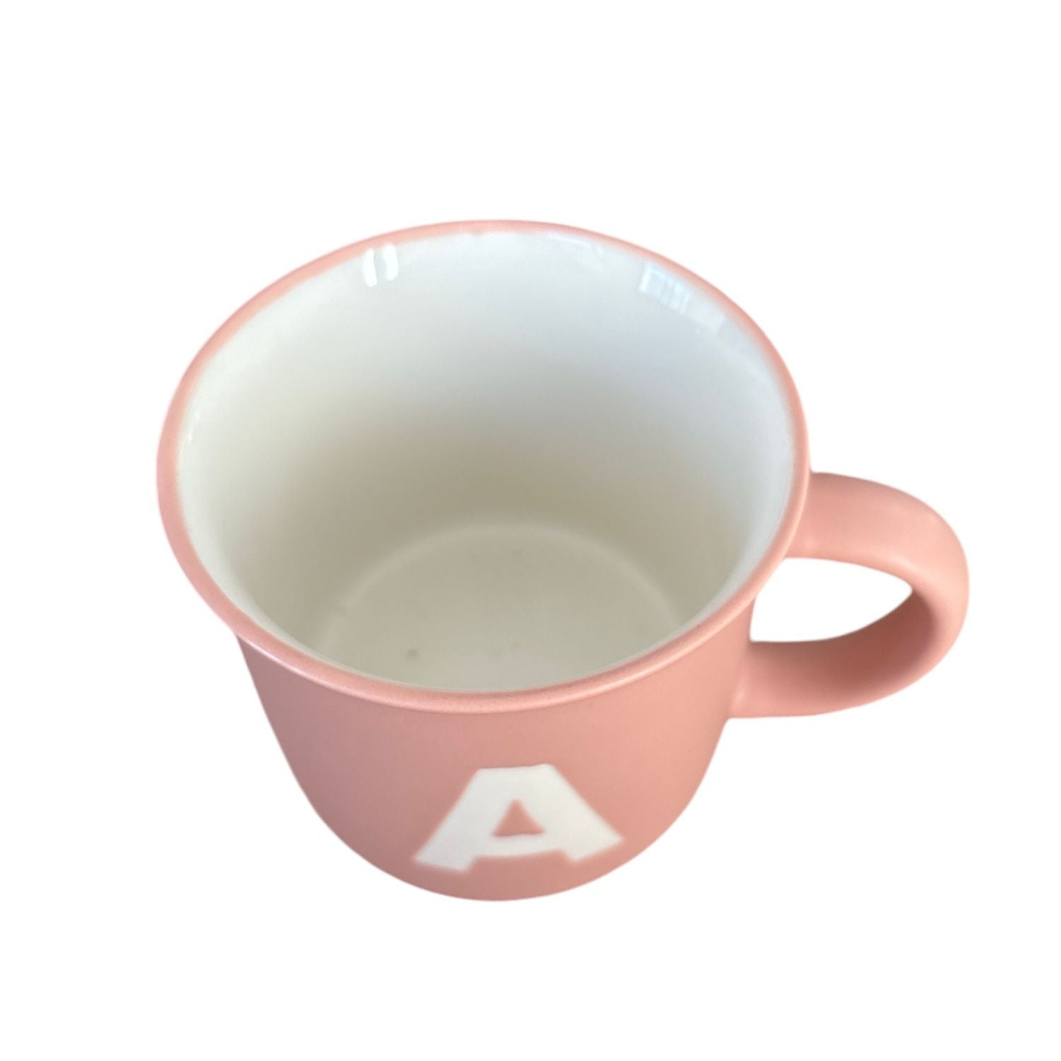 A Harfi Yazılı 9.5x8.8 Cm Kupa Mug Pembe