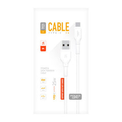 Powerway 25W Süper Hızlı Type-C Şarj ve Data Kablosu