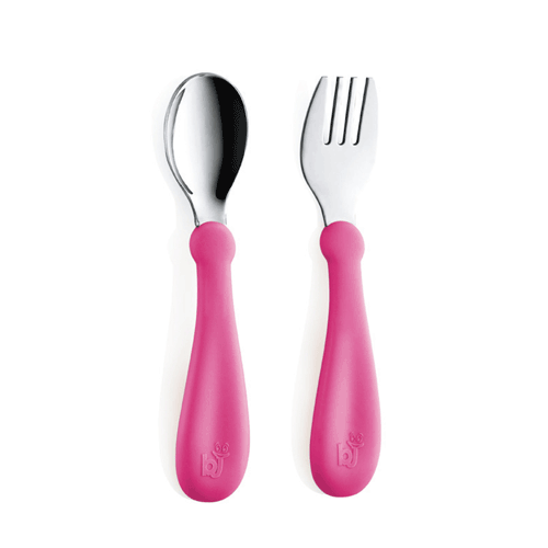 Babyjem Paslanmaz Çelik Çatal Kaşık Pembe