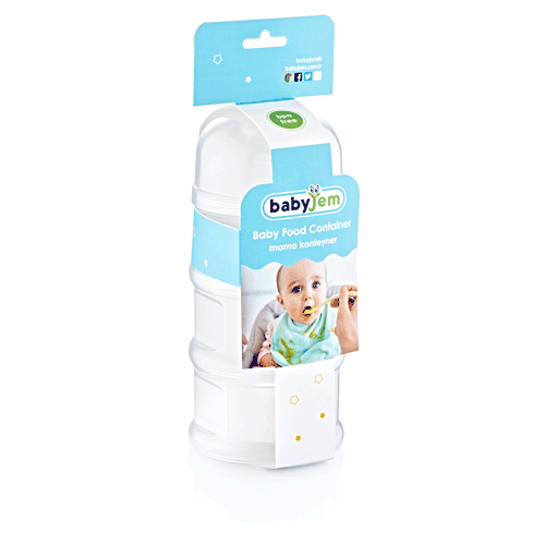 BabyJem Katlı Toz Mama Kabı Şeffaf