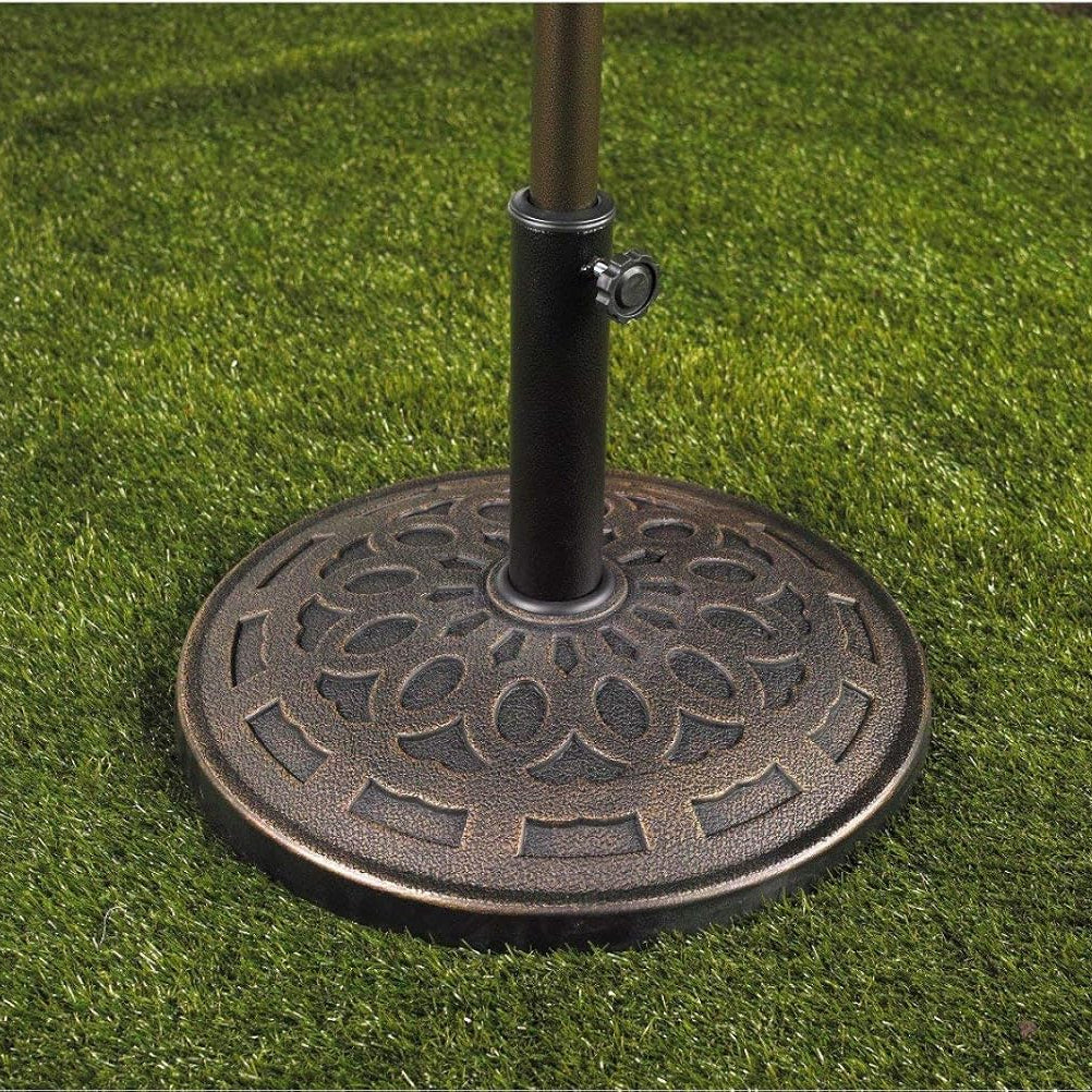 El Kranklı Eğilebilir 2.7 m Bahçe Kamp Dış Mekan Şemsiye Krem