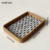 Fish Patterned Double Rattan Tray