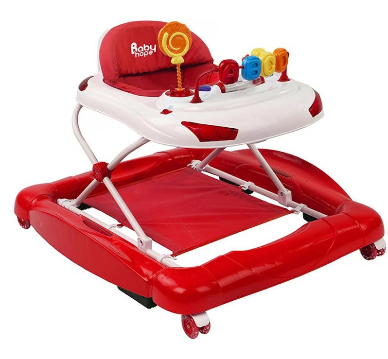 Babyhope 6 Ay+ Piano Oyuncaklı Müzikli Yürüteç Kırmızı