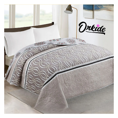 Orkide 200x220 Cm Zincir Desenli Çok Amaçlı Yatak Örtüsü